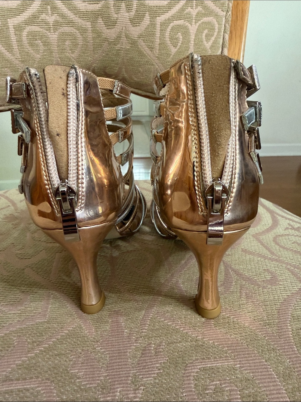EUC Sz 6.5 YAMI Latin Ballroom Dance Heels 2.75” heel height. - Picture 5 of 8